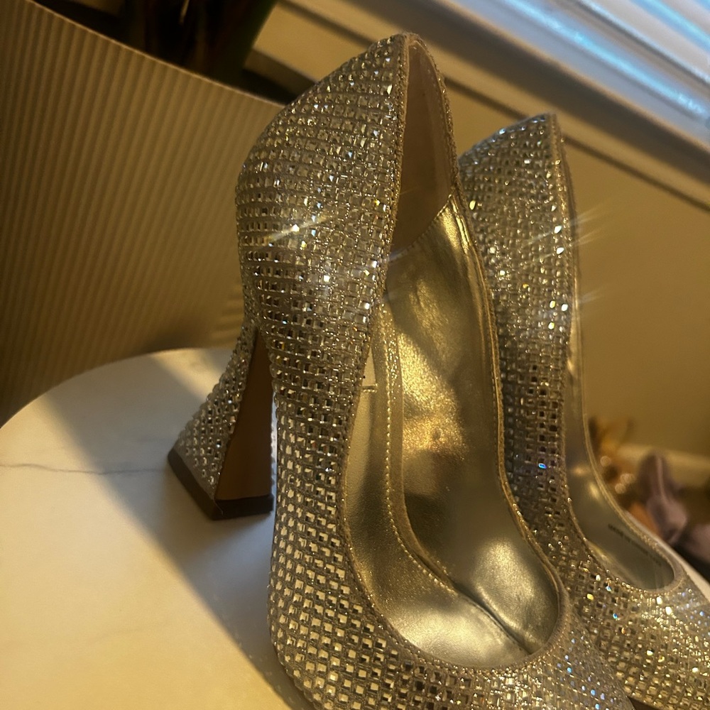 Elegant Silver Women's Heels